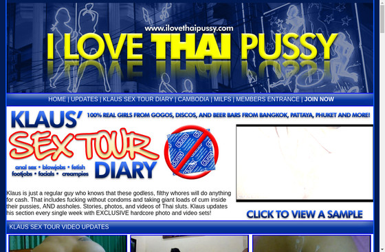 I Love Thai Pussy Sex Tour Diary