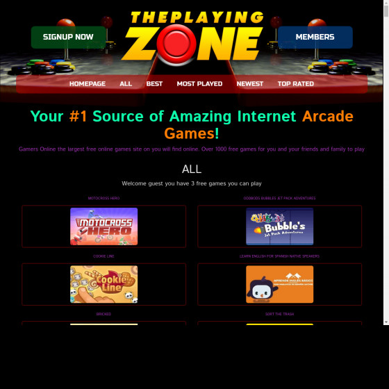 the playing zone